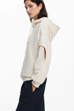 Sudaderas|Jerséis-Desigual Sudadera oversize abertura mangas