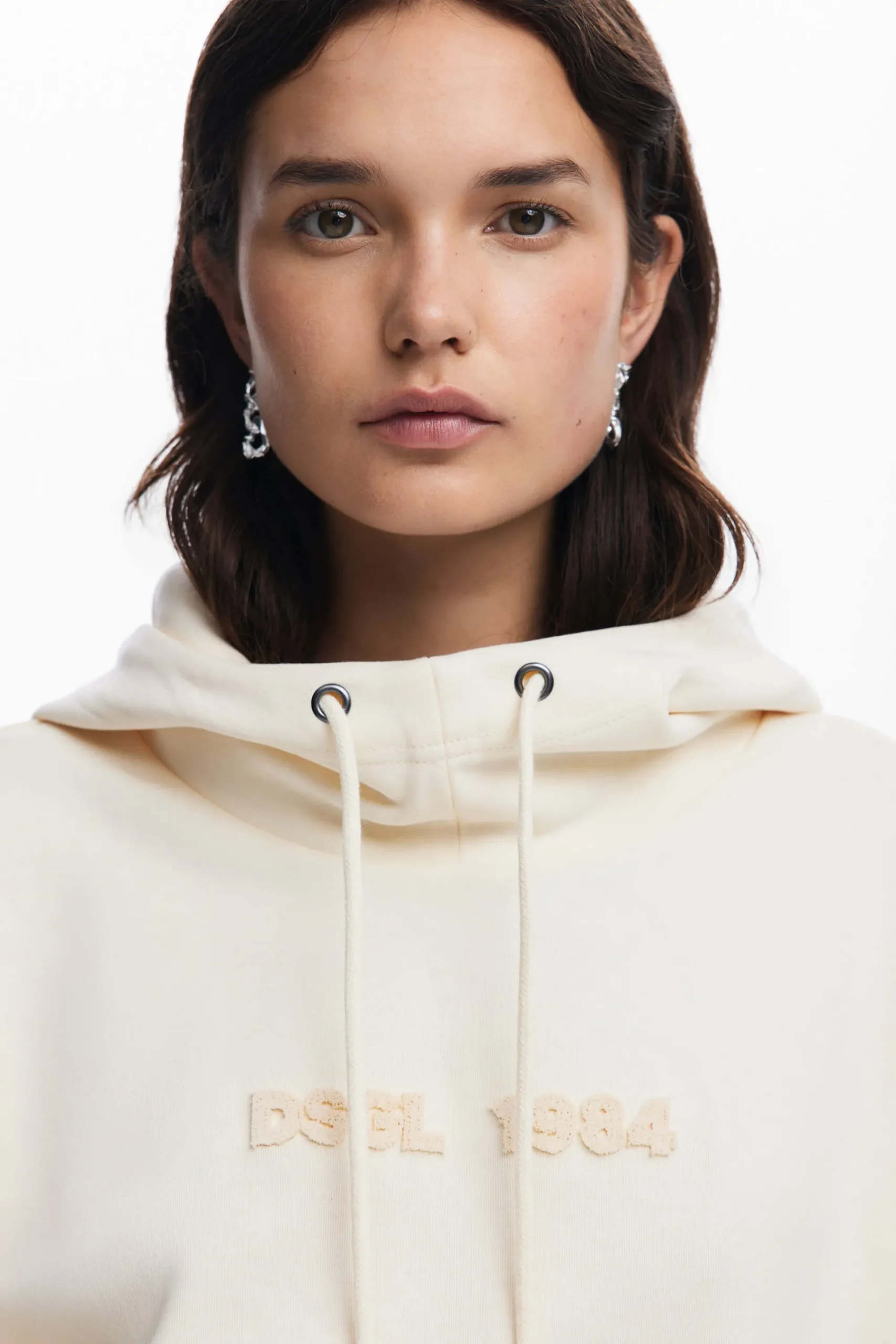 Sudaderas|Jerséis-Desigual Sudadera oversize abertura mangas