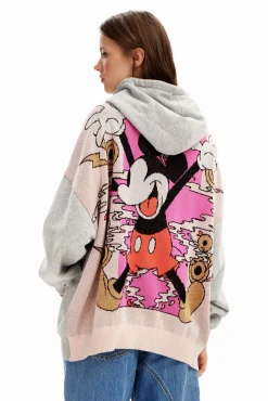 Sudaderas|Jerséis-Desigual Sudadera oversize jacquard Mickey Mouse