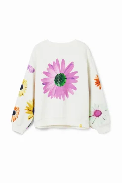 Jerséis Y Sudaderas-Desigual Sudadera oversize margaritas