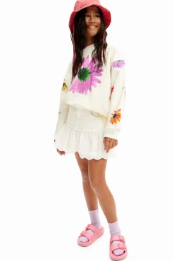 Jerséis Y Sudaderas-Desigual Sudadera oversize margaritas