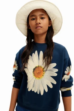 Jerséis Y Sudaderas-Desigual Sudadera oversize margaritas