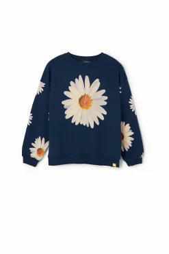 Jerséis Y Sudaderas-Desigual Sudadera oversize margaritas