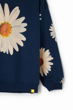 Jerséis Y Sudaderas-Desigual Sudadera oversize margaritas