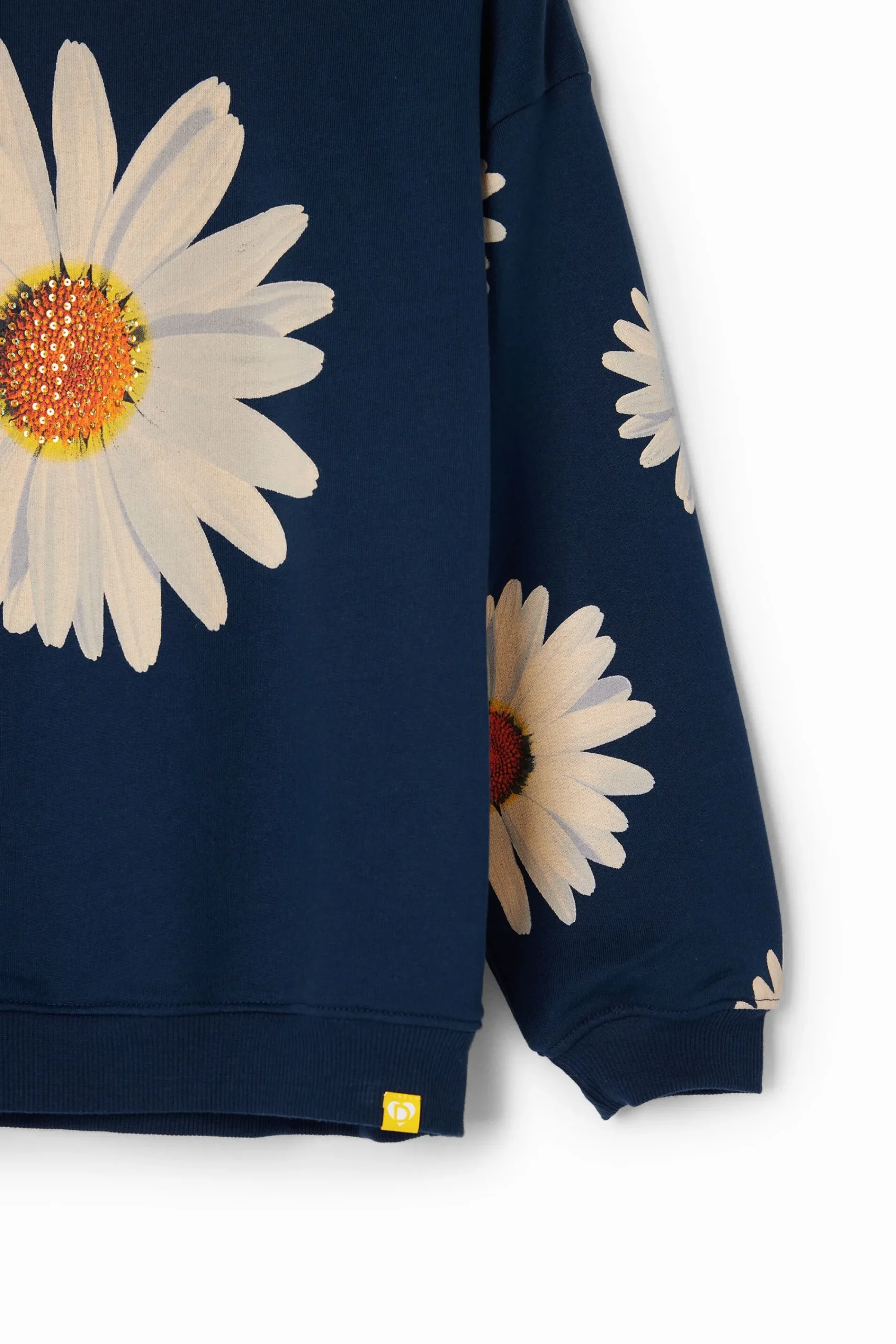 Jerséis Y Sudaderas-Desigual Sudadera oversize margaritas