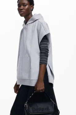 Sudaderas|Jerséis-Desigual Sudadera poncho lisa
