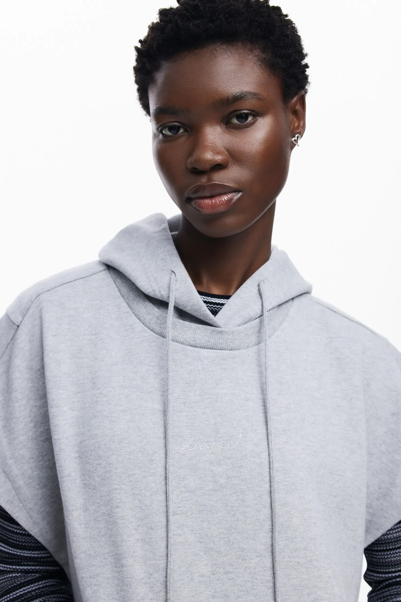 Sudaderas|Jerséis-Desigual Sudadera poncho lisa