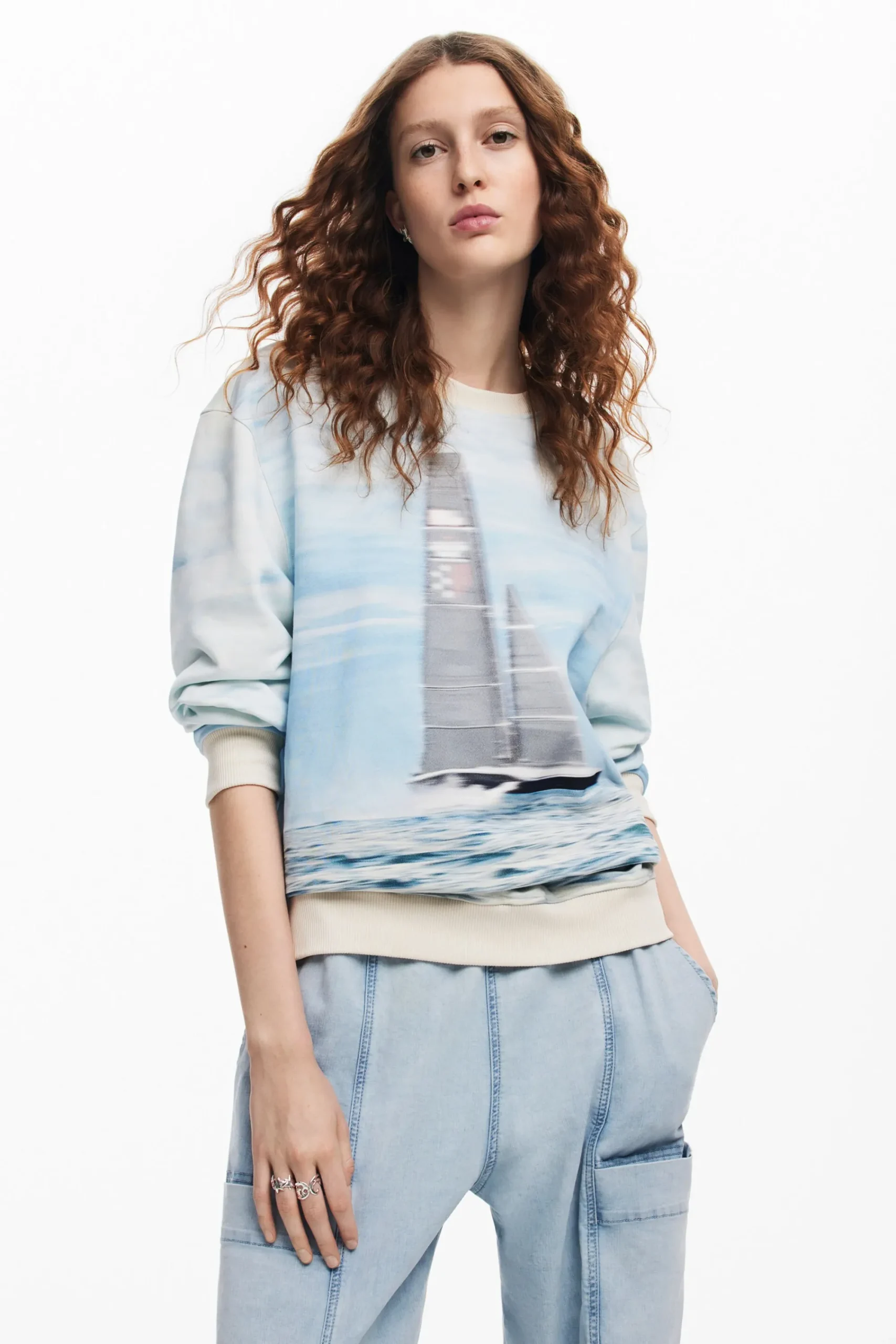 Jerséis Y Sudaderas|Sudaderas-Desigual Sudadera velero American Magic