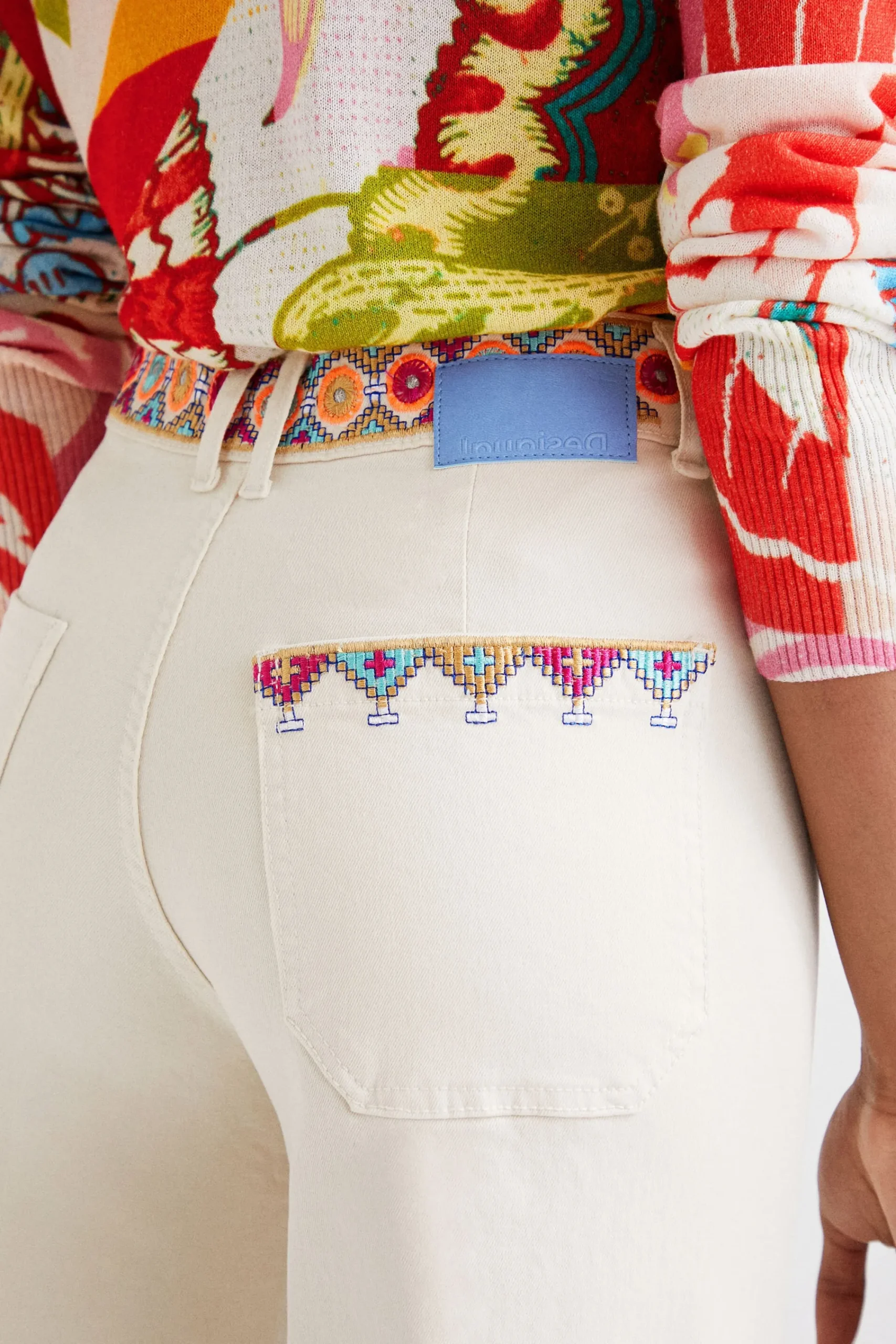 Vaqueros-Desigual Vaquero Culotte cropped