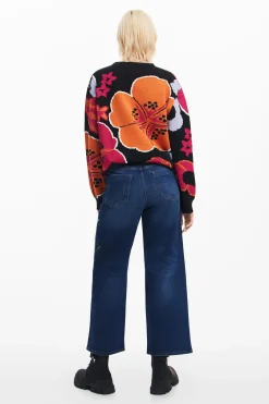 Vaqueros|Pantalones-Desigual Vaqueros culotte denim