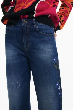 Vaqueros|Pantalones-Desigual Vaqueros culotte denim