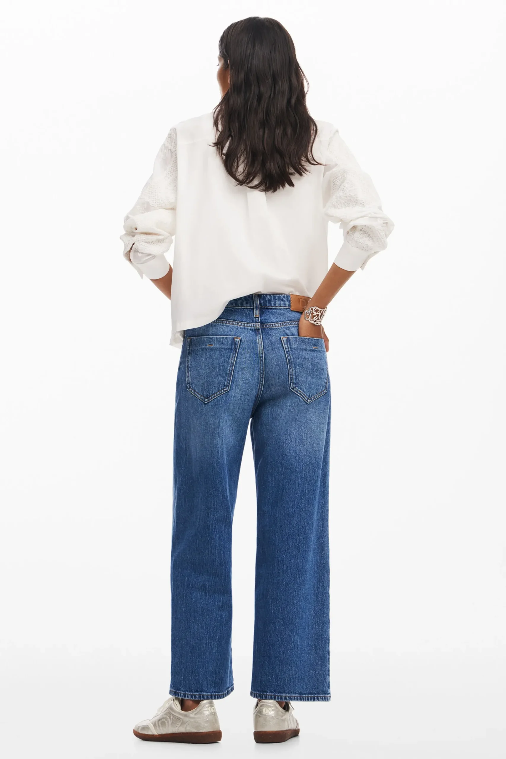 Vaqueros|Pantalones-Desigual Vaqueros culotte denim