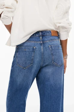 Vaqueros|Pantalones-Desigual Vaqueros culotte denim