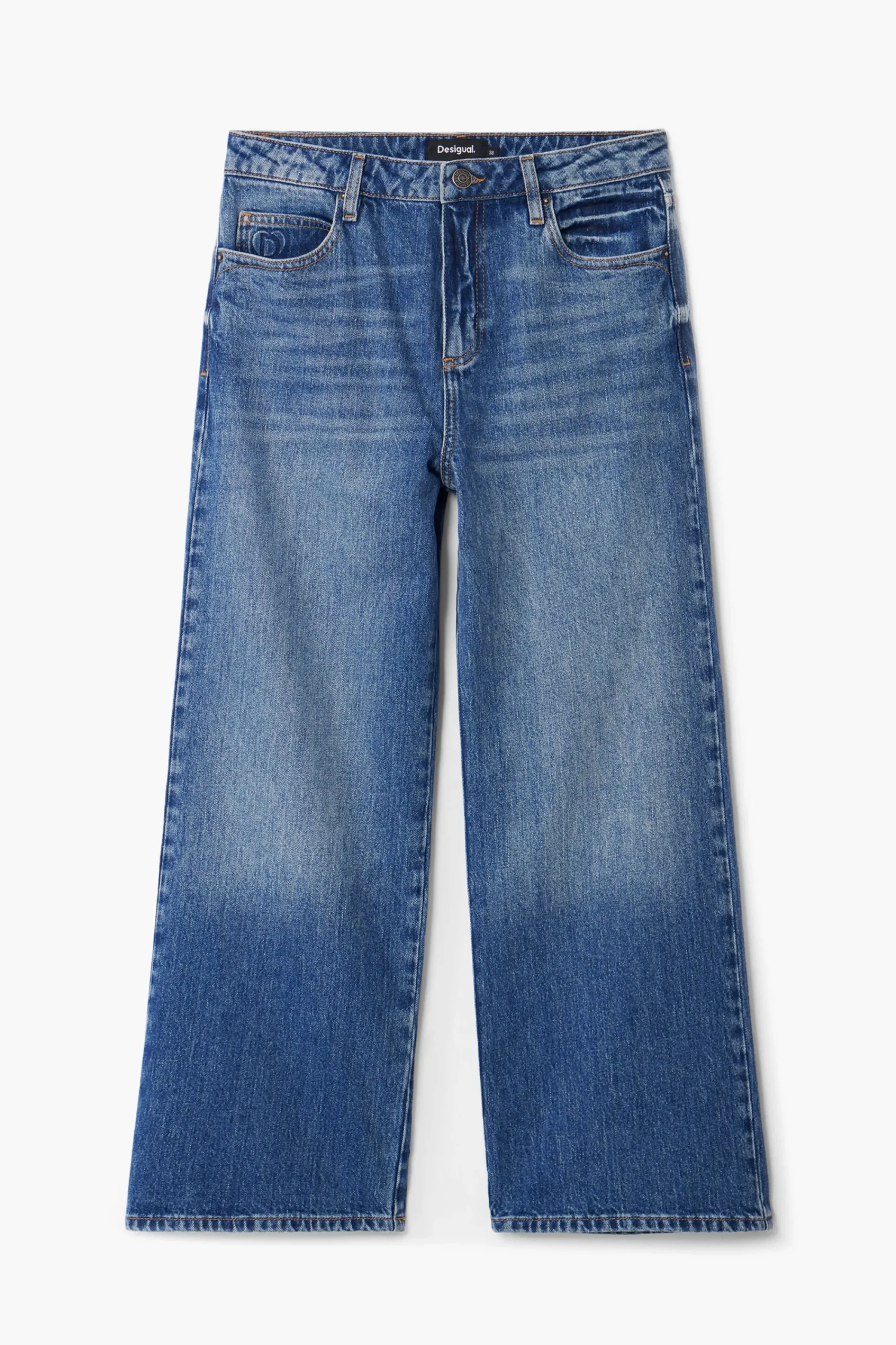 Vaqueros|Pantalones-Desigual Vaqueros culotte denim