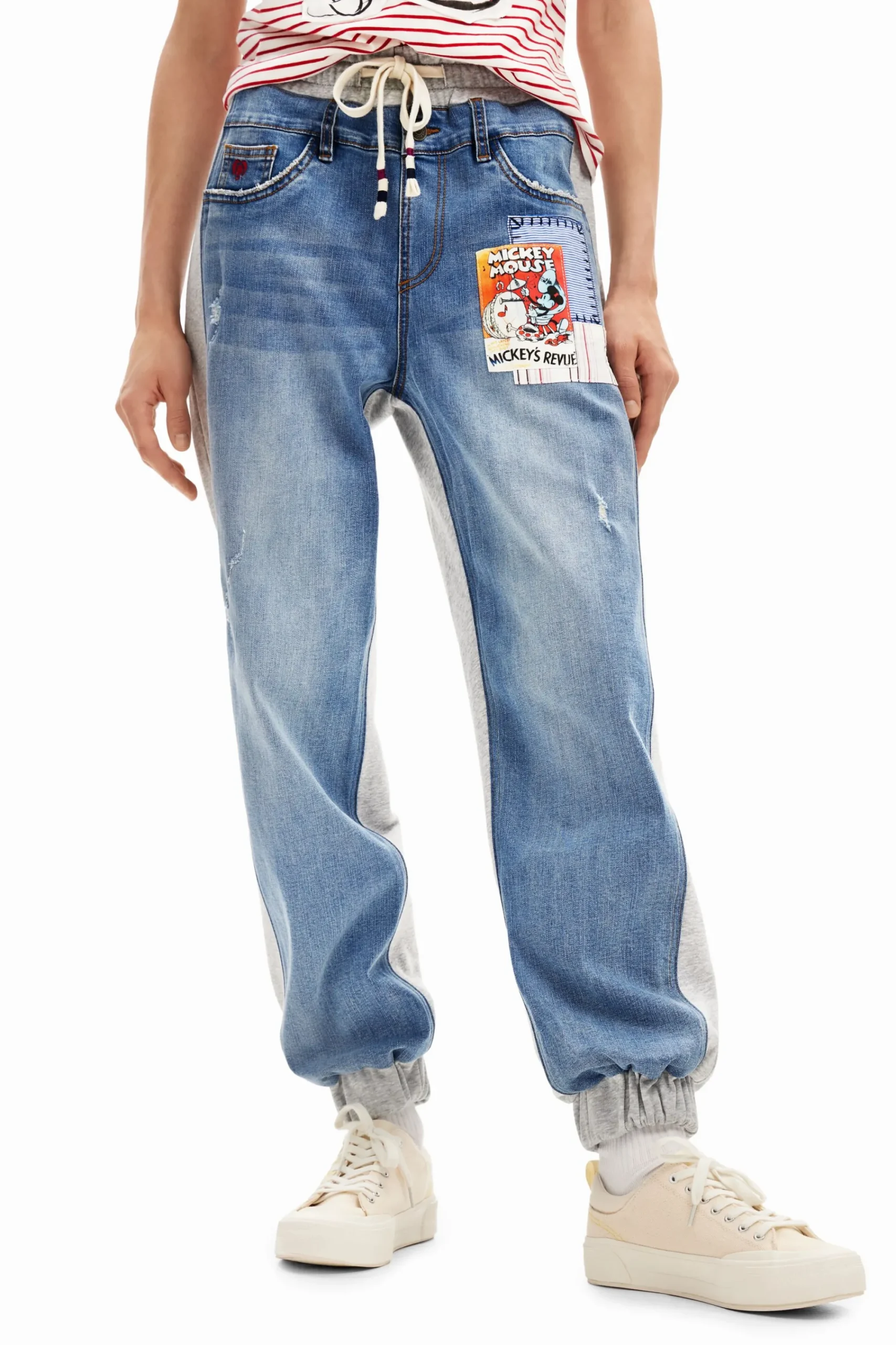 Vaqueros|Pantalones-Desigual Vaqueros Jogger Mickey Mouse