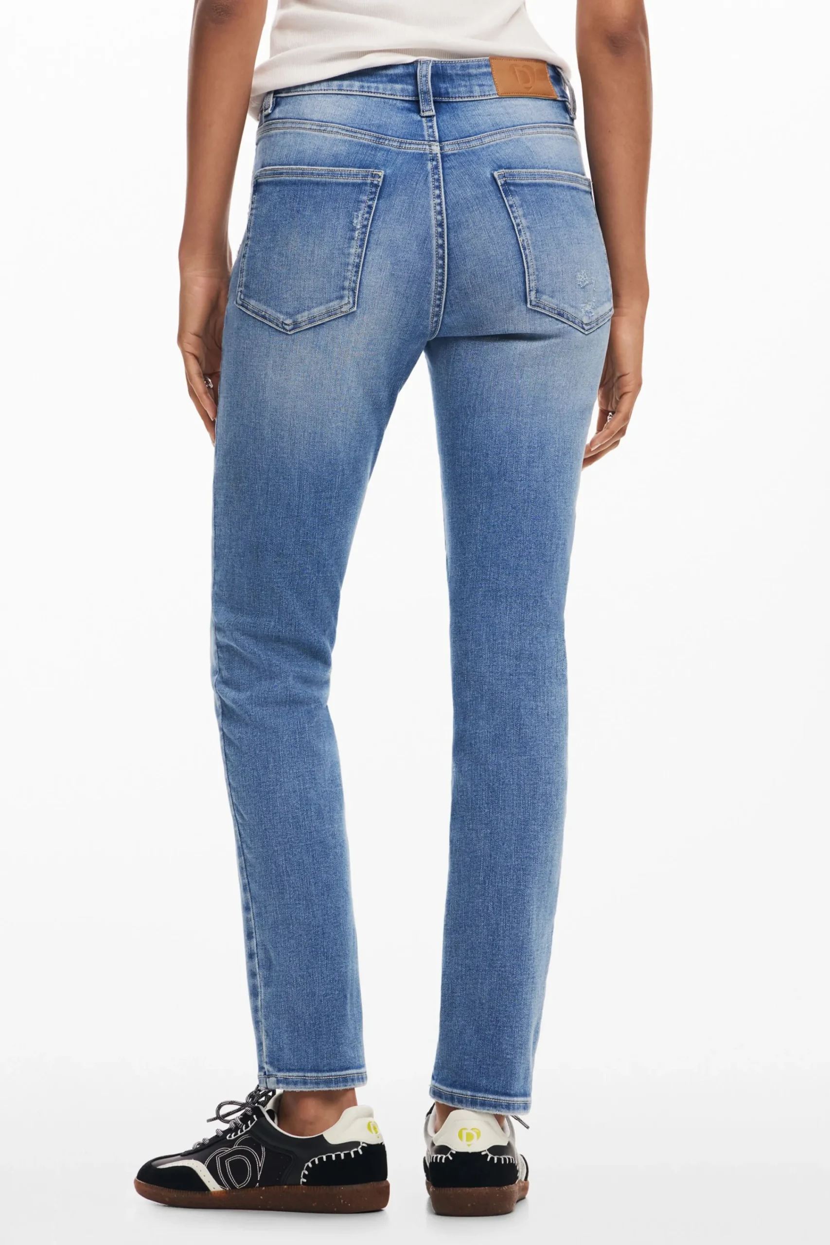 Vaqueros|Pantalones-Desigual Vaqueros skinny lisos