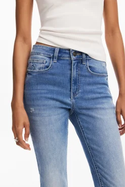 Vaqueros|Pantalones-Desigual Vaqueros skinny lisos