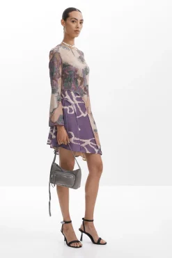 Vestidos Y Monos-Desigual Vestido asimétrico estampada