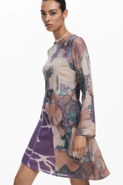 Vestidos Y Monos-Desigual Vestido asimétrico estampada