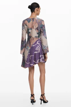 Vestidos Y Monos-Desigual Vestido asimétrico estampada