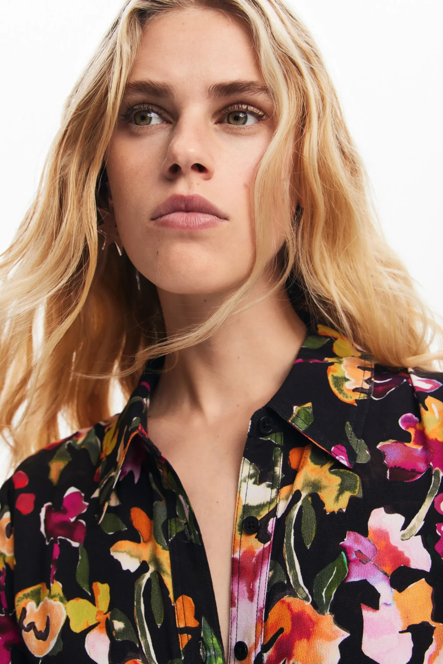 Vestidos Y Monos-Desigual Vestido camisero flores