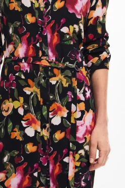 Vestidos Y Monos-Desigual Vestido camisero flores