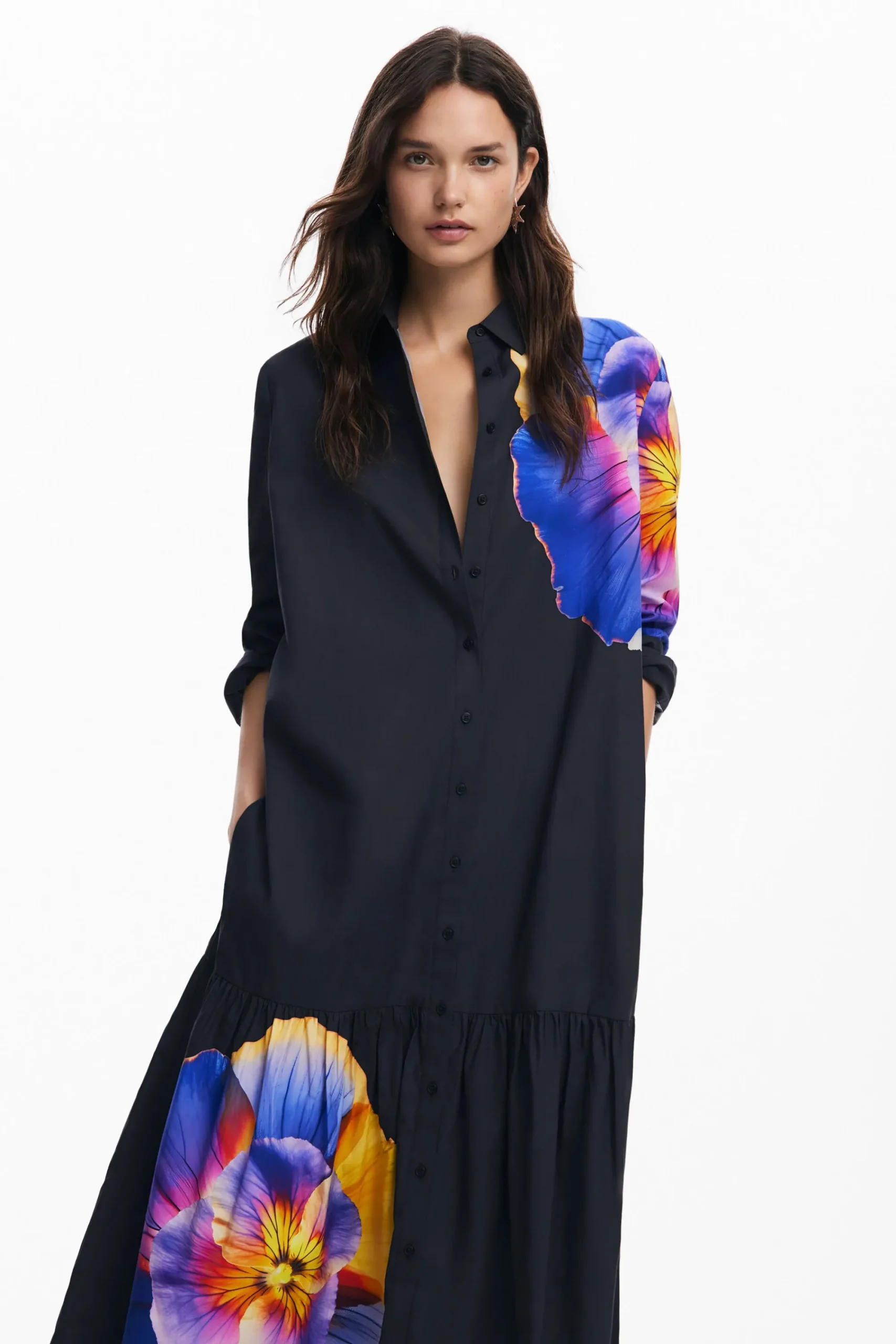 Vestidos Y Monos-Desigual Vestido camisero flores M. Christian Lacroix