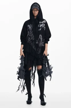 Vestidos Y Monos-Desigual Vestido capucha María Escoté