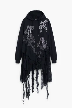 Vestidos Y Monos-Desigual Vestido capucha María Escoté