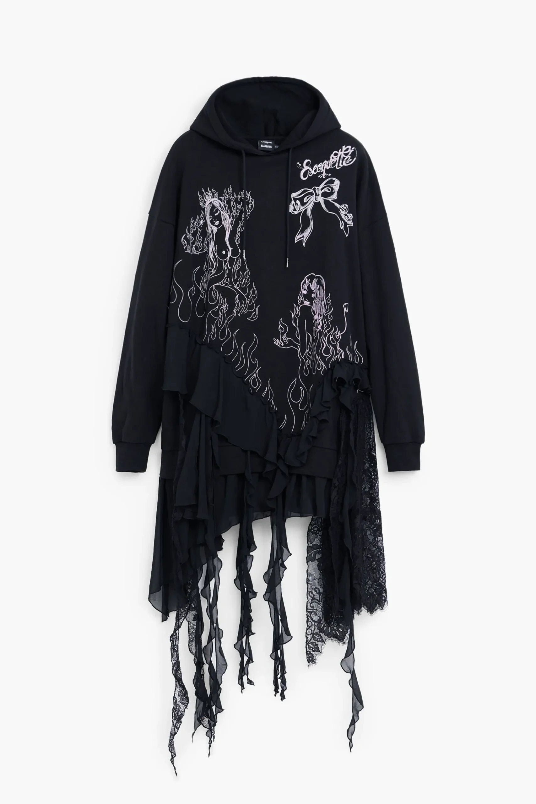 Vestidos Y Monos-Desigual Vestido capucha María Escoté