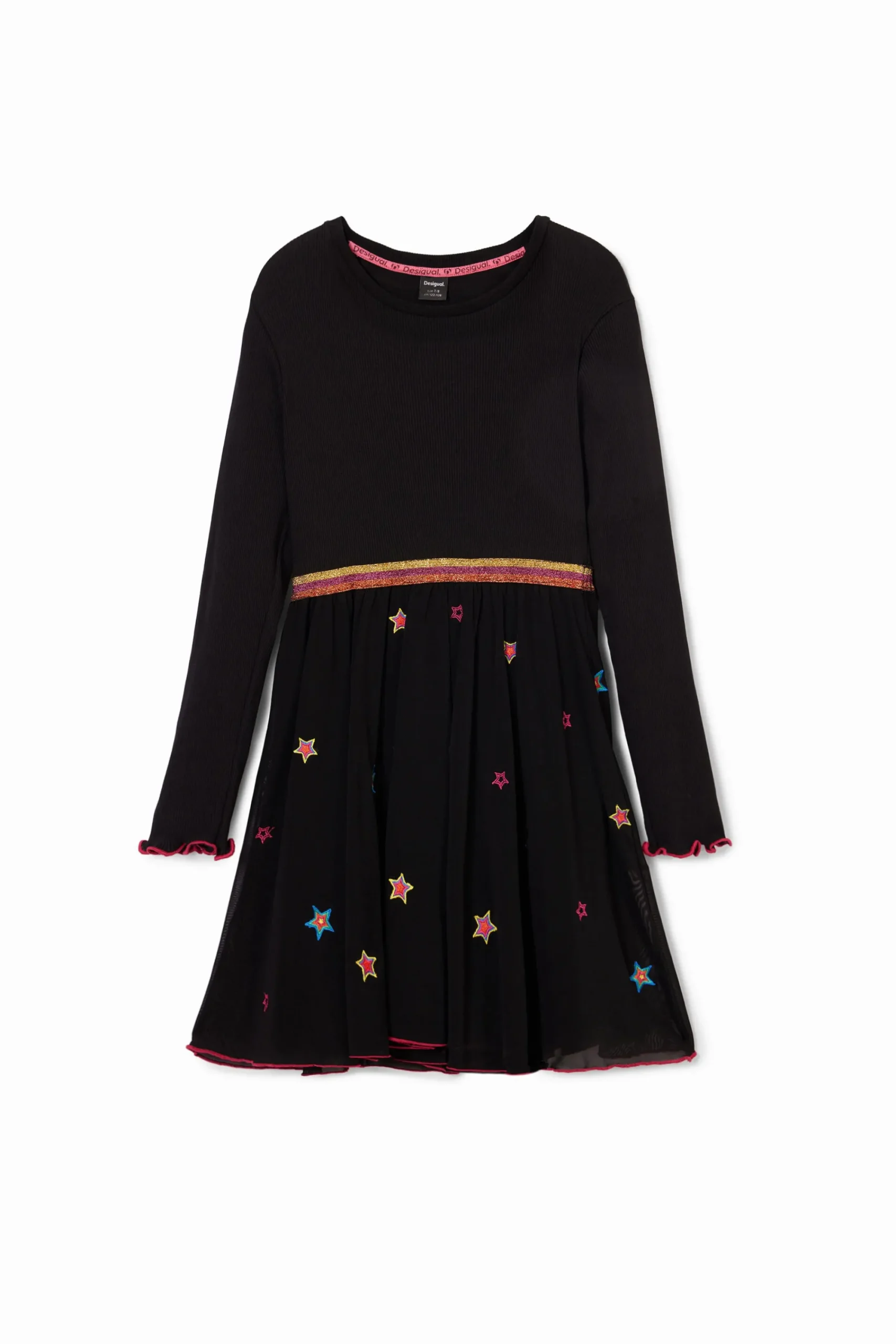 Vestidos-Desigual Vestido combinado estrellas