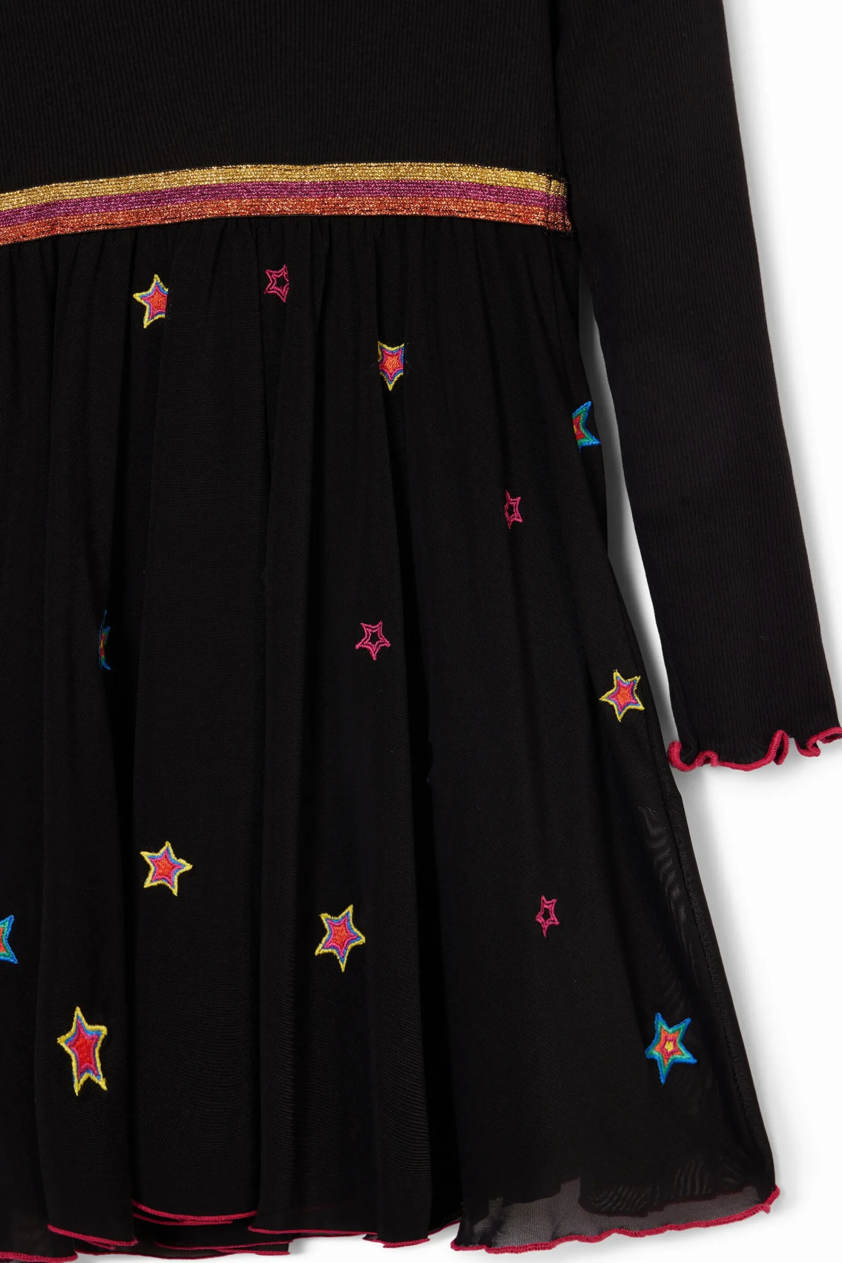 Vestidos-Desigual Vestido combinado estrellas