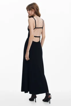 Ropa De Punto|Vestidos Y Monos-Desigual Vestido combinado liso