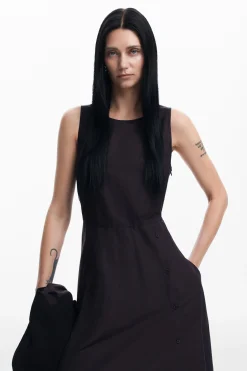 Vestidos Y Monos-Desigual Vestido combinado liso