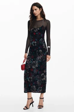 Vestidos Y Monos-Desigual Vestido combinado mesh