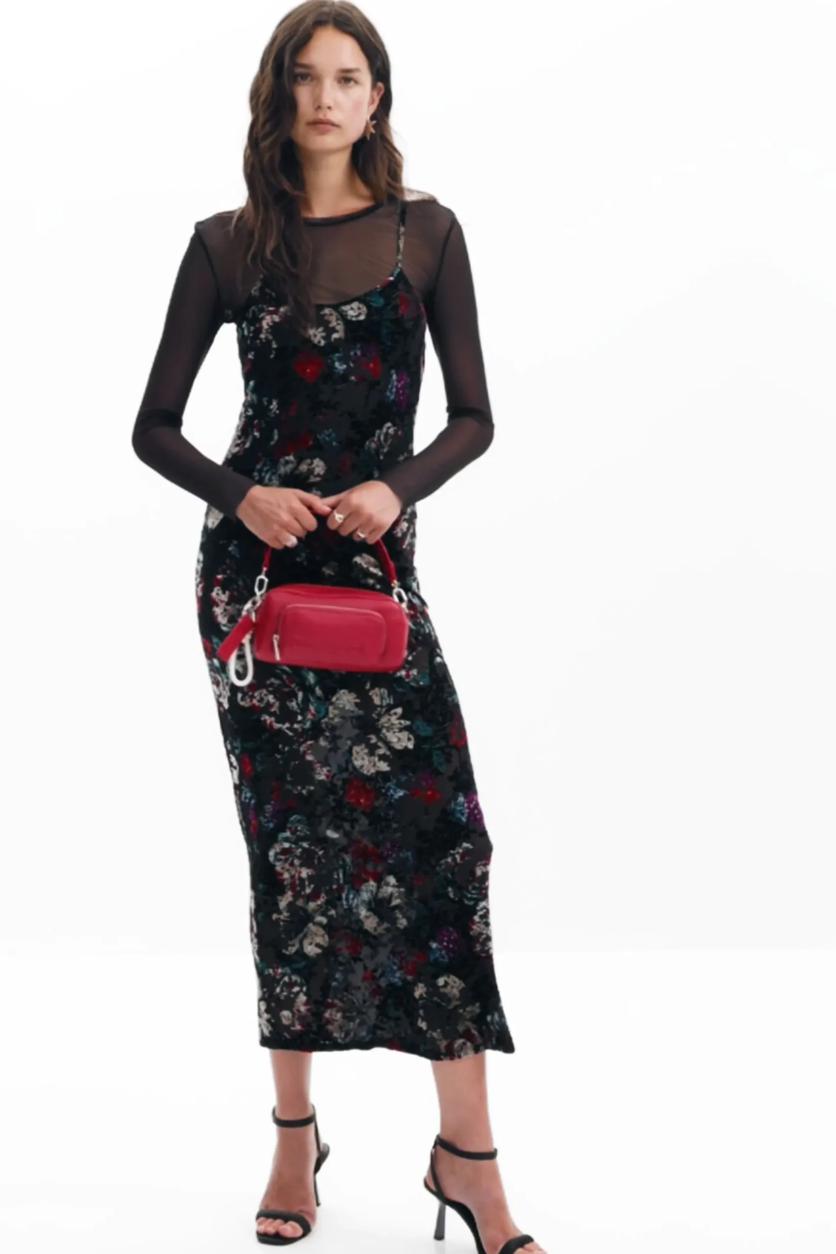 Vestidos Y Monos-Desigual Vestido combinado mesh