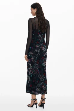 Vestidos Y Monos-Desigual Vestido combinado mesh