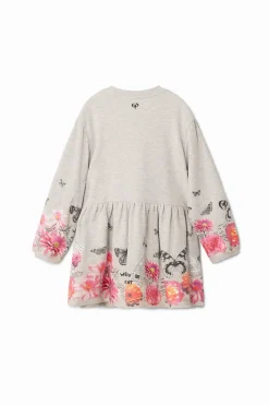 Vestidos-Desigual Vestido con mariposas y flores