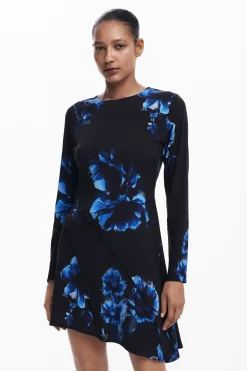 Vestidos Y Monos-Desigual Vestido corte asimétrico