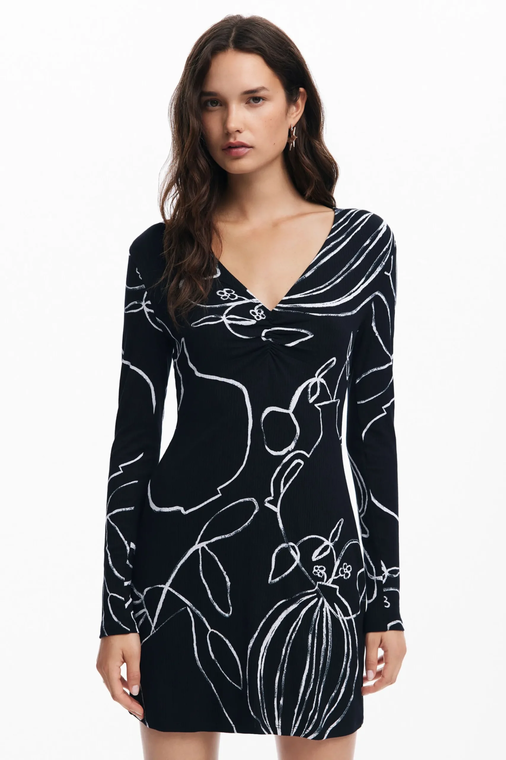 Vestidos Y Monos-Desigual Vestido corto estampado