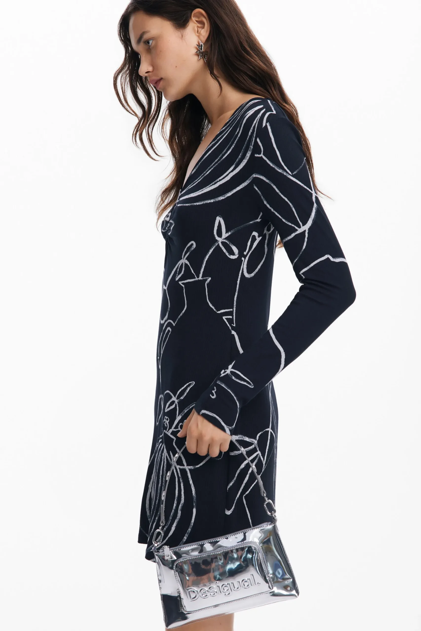 Vestidos Y Monos-Desigual Vestido corto estampado