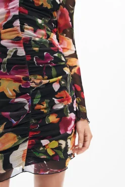 Vestidos Y Monos-Desigual Vestido corto flores