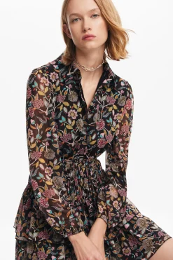 Vestidos Y Monos-Desigual Vestido corto flores
