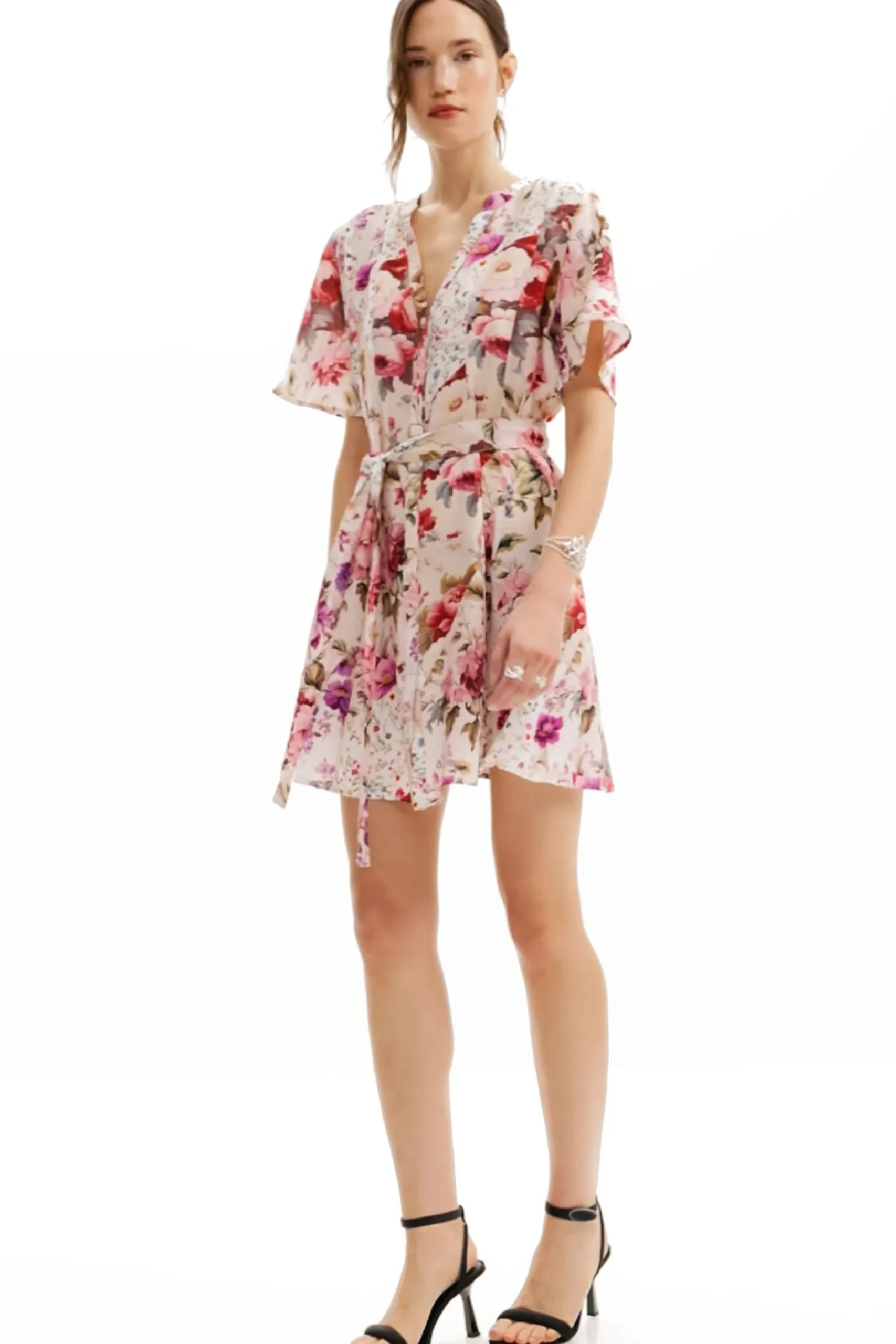 Vestidos Y Monos-Desigual Vestido corto flores