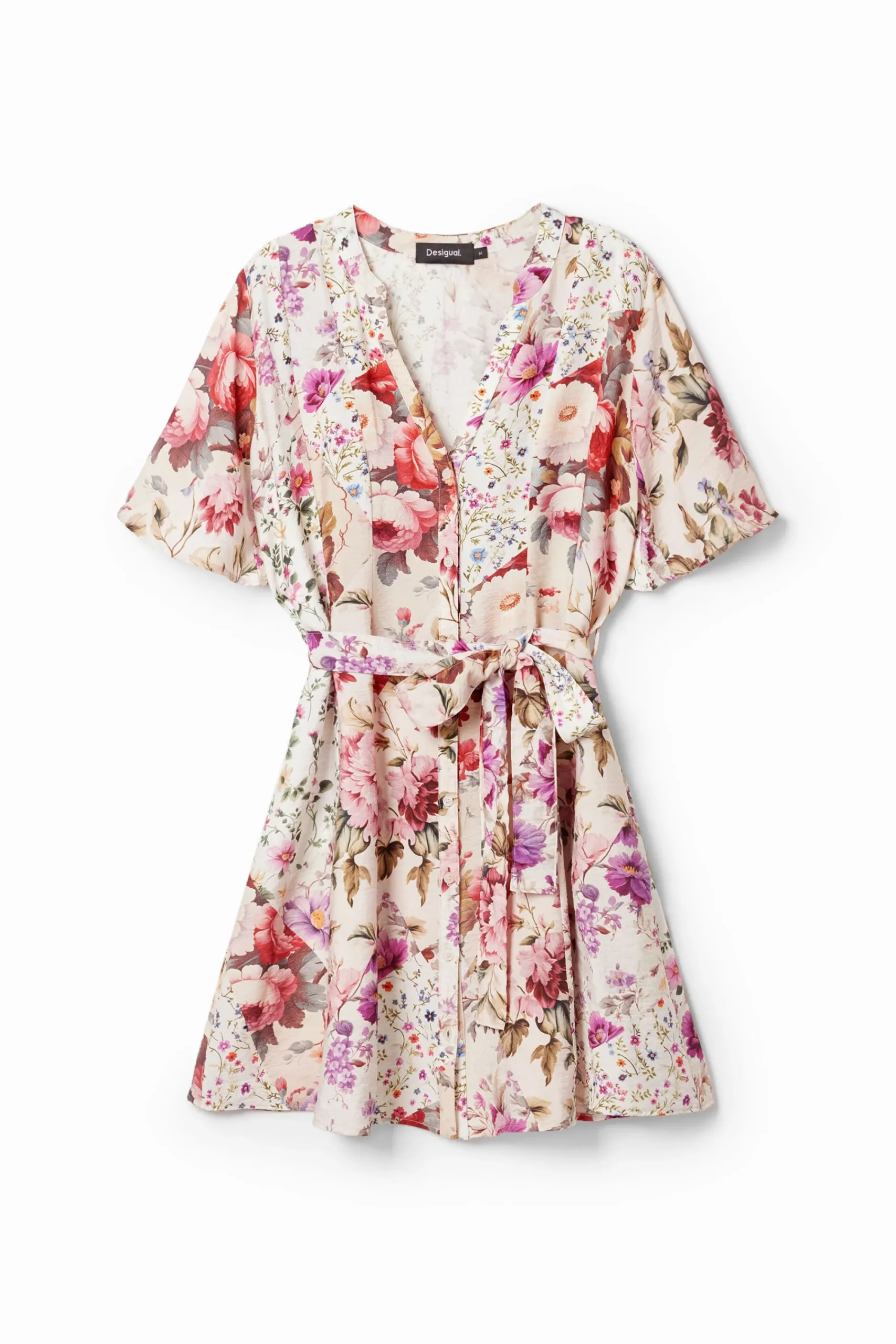 Vestidos Y Monos-Desigual Vestido corto flores