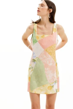 Vestidos Y Monos-Desigual Vestido corto flores