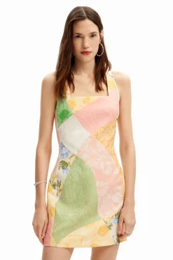 Vestidos Y Monos-Desigual Vestido corto flores