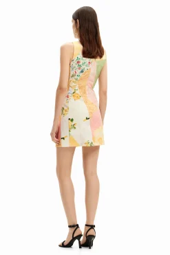 Vestidos Y Monos-Desigual Vestido corto flores