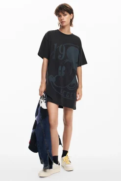 Vestidos Y Monos-Desigual Vestido corto manga corta Mickey