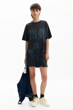 Vestidos Y Monos-Desigual Vestido corto manga corta Mickey